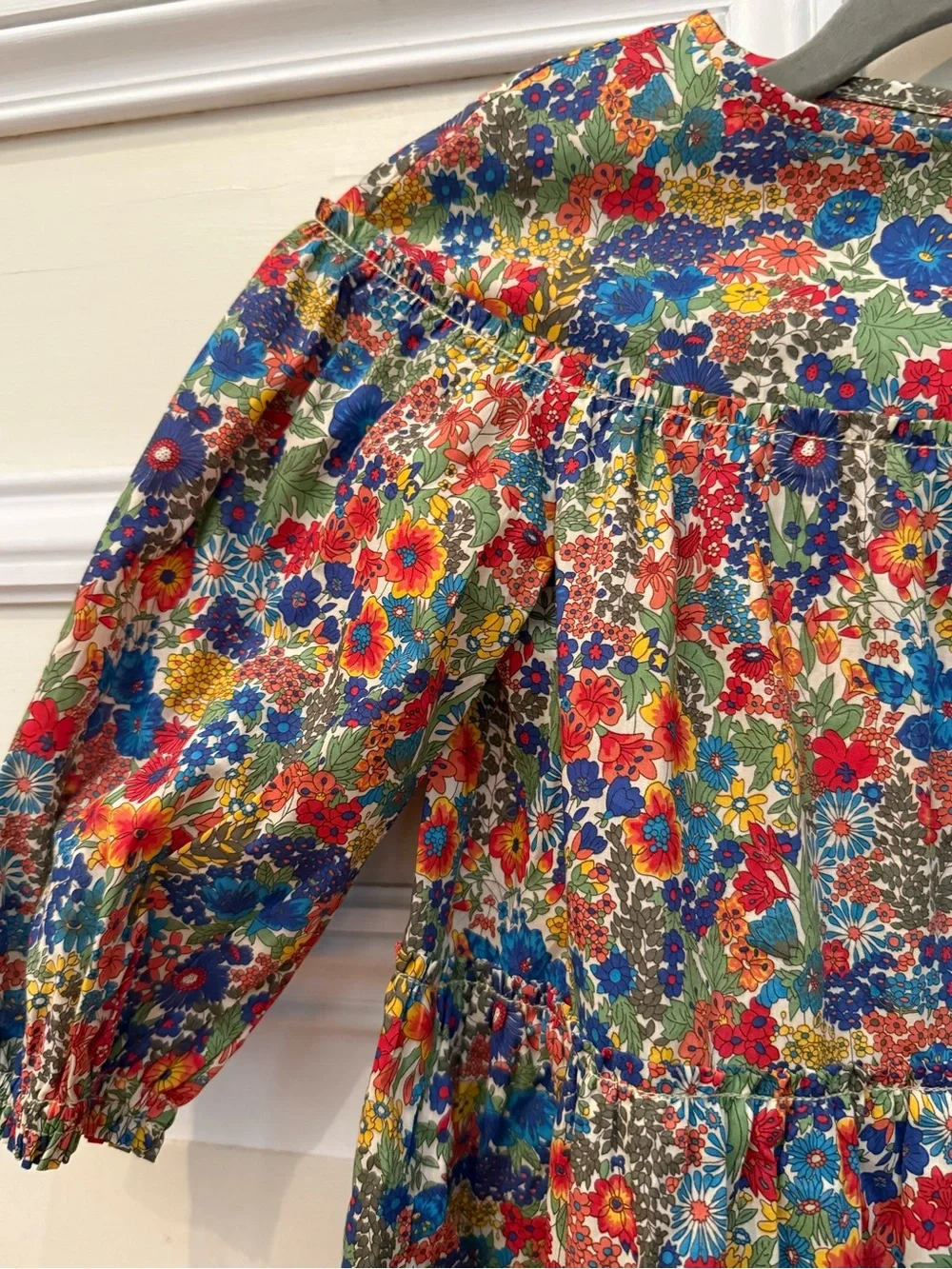 TIA CIBANI Girls LIBERTY print Tiered Cotton Dress - Multicolor sz 5/6
